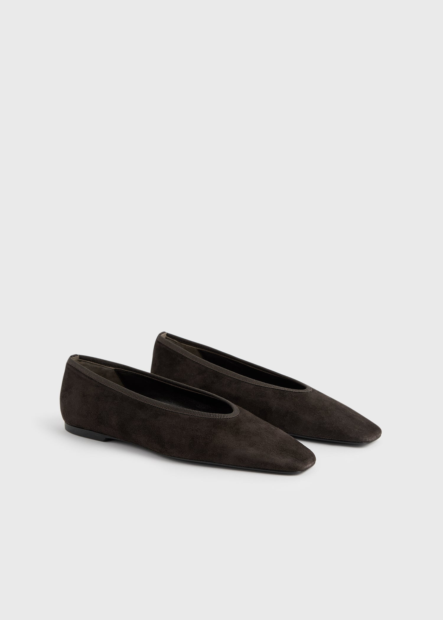Minimalist suede ballerinas pepper - 7