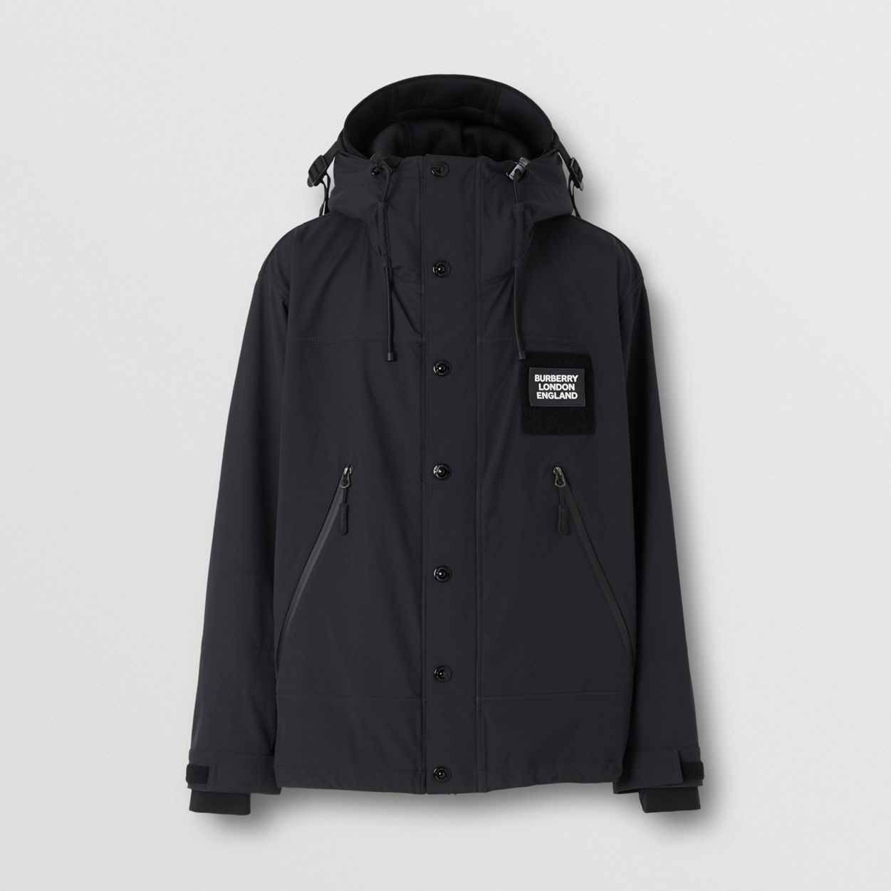 Logo Appliqué Technical Twill Hooded Jacket - 1