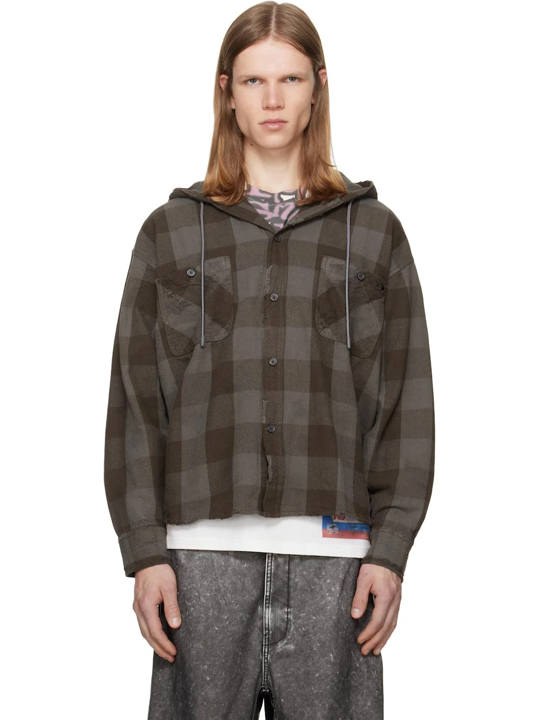 Brown S-Drum-Hoody Shirt - 1