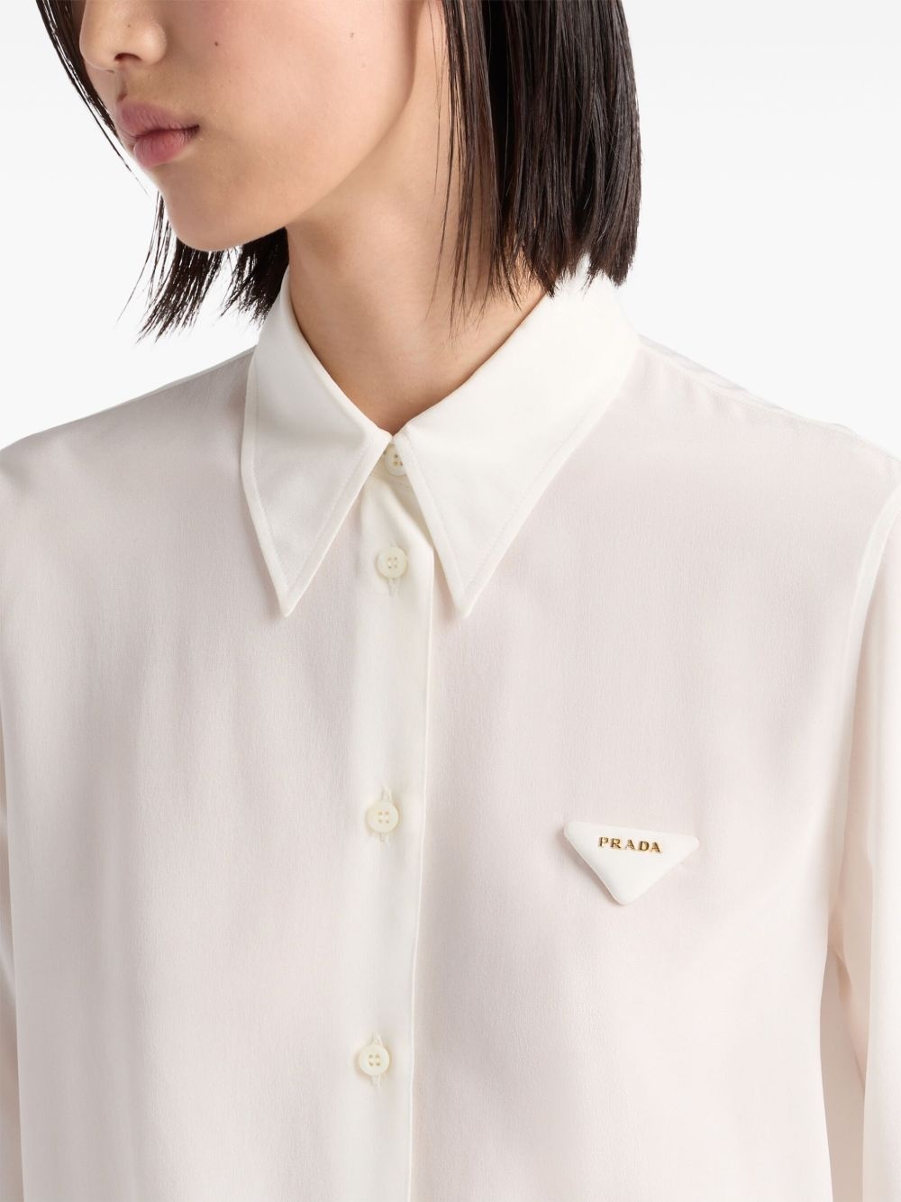 crêpe de chine shirt - 4