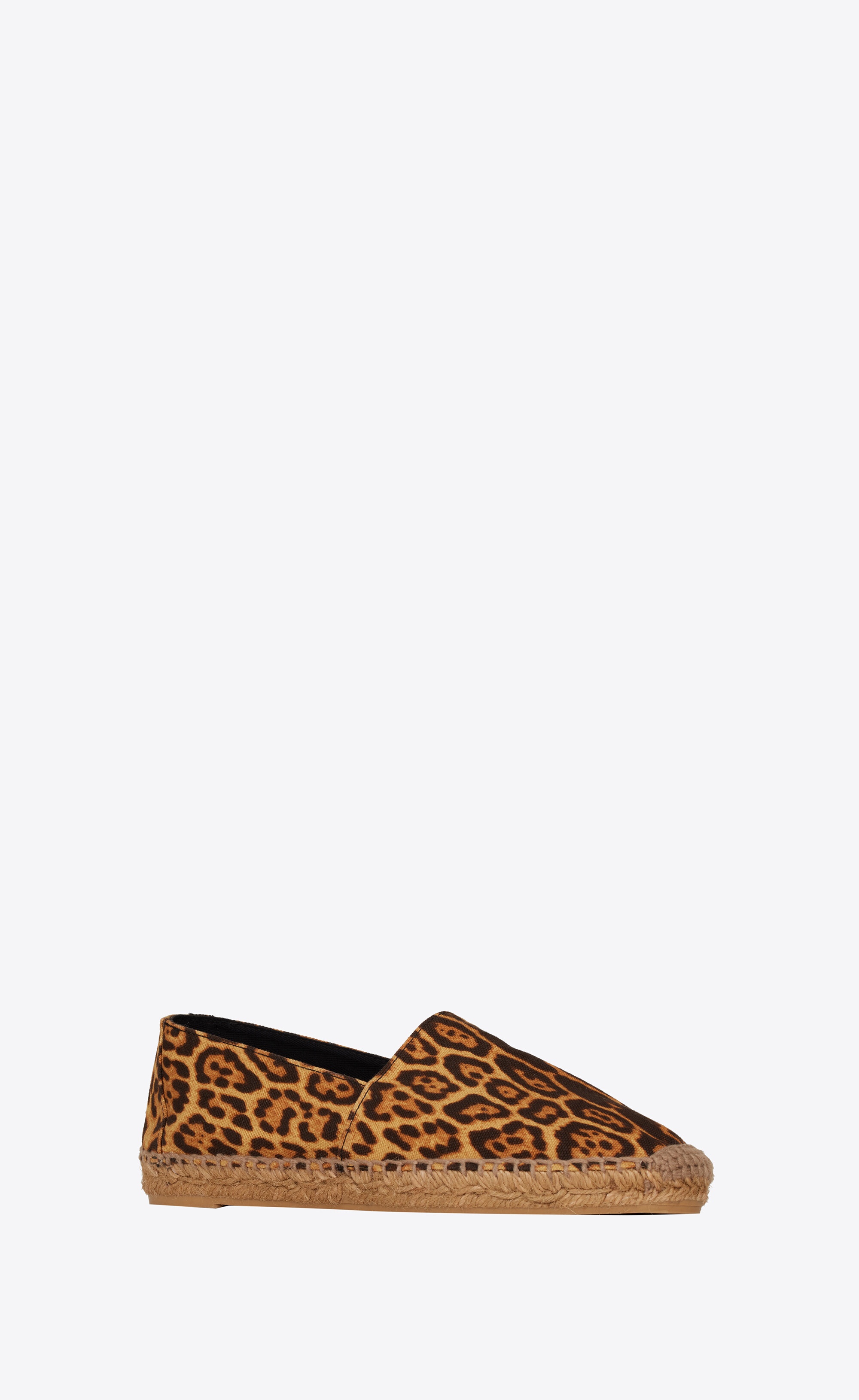 ysl embroidered espadrilles in leopard-print canvas - 5