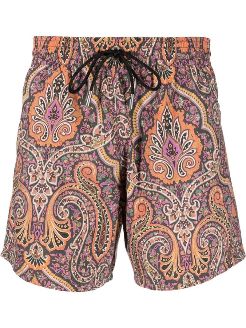 paisley-print swim shorts - 1