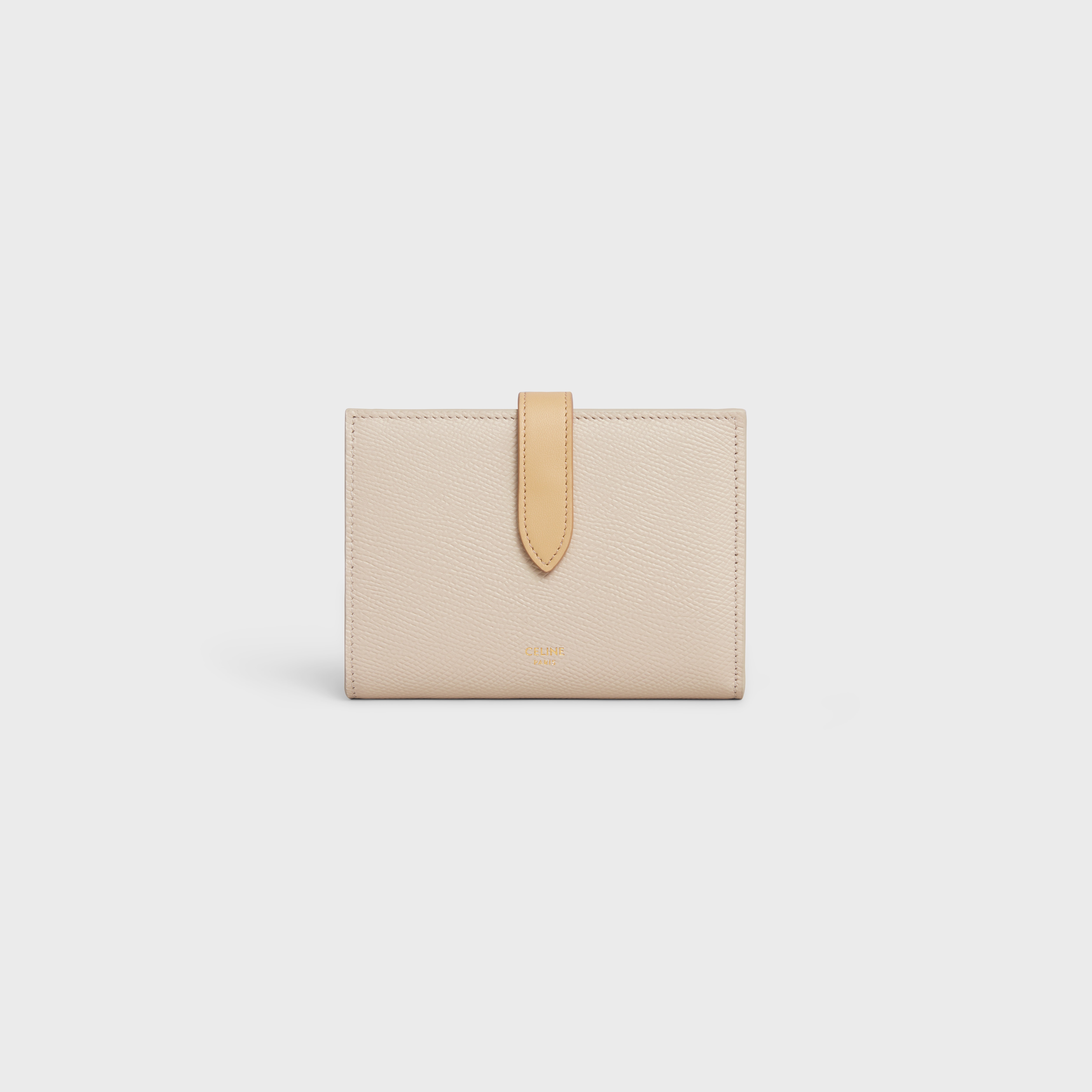 WALLET WITH STRAP - MEDIUM STRAP WALLET IN GRAINED CALFSKIN