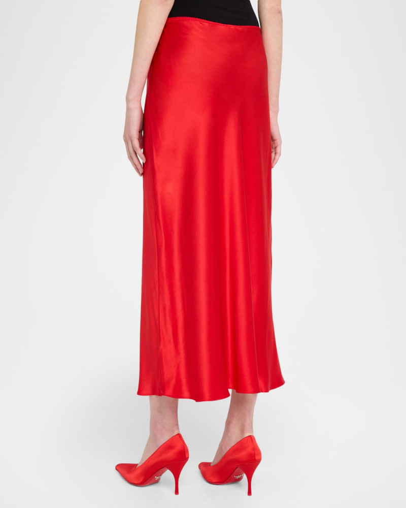 Miranda Silk Charmeuse Slip Skirt 3