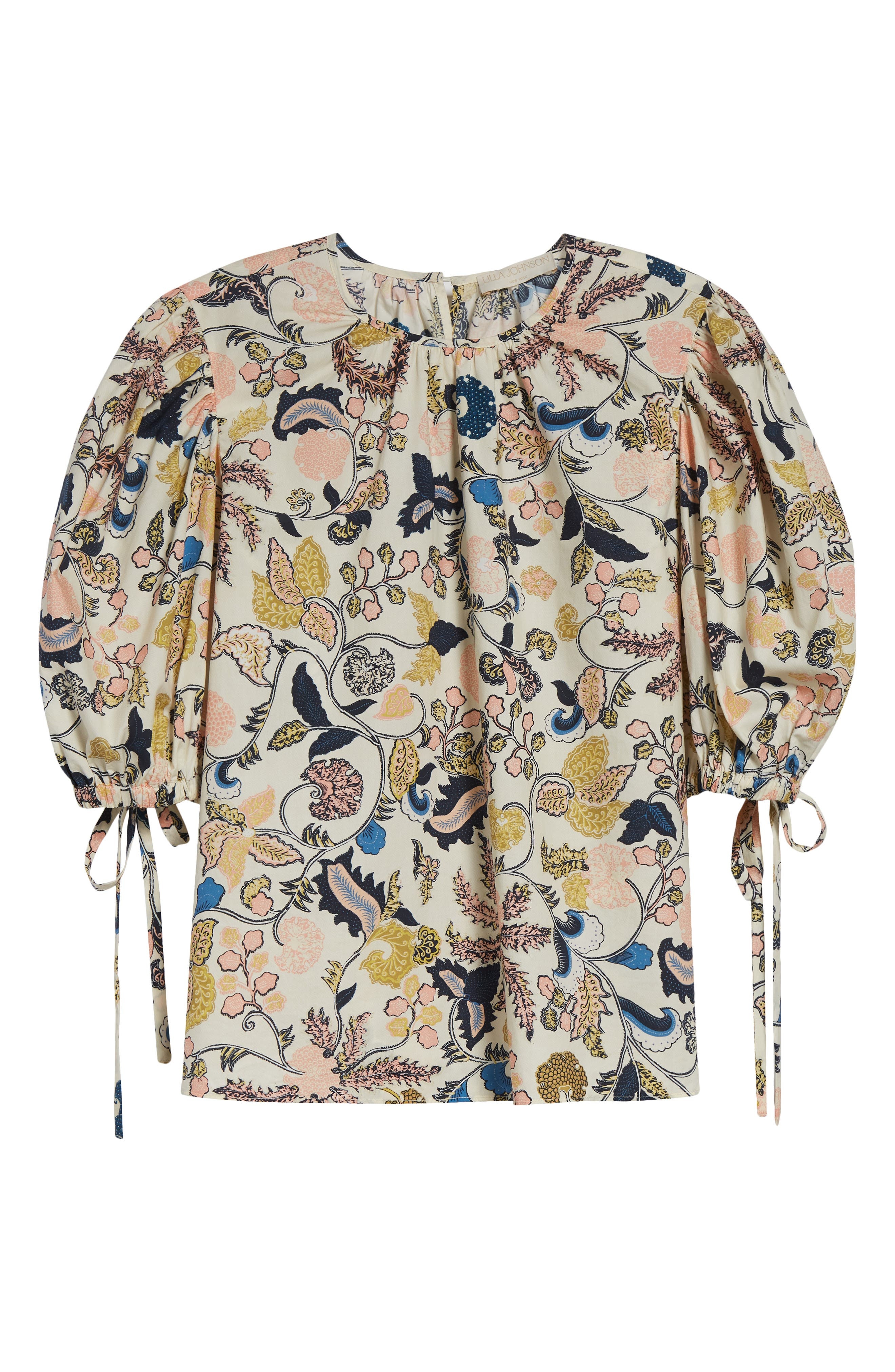 Ulla Johnson Coralie Embroidered Puff Sleeve Top in Magnolia at Nordstrom - 5