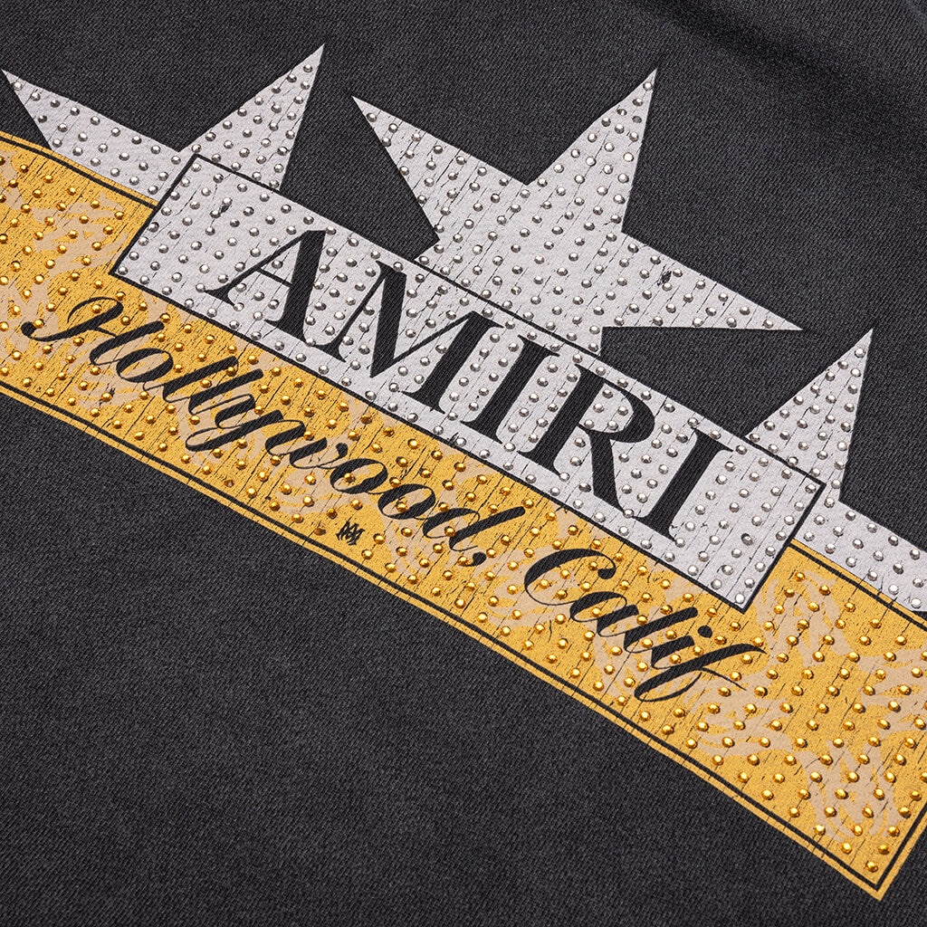 VINTAGE CRYSTAL STAR HOODIE - BLACK - 4
