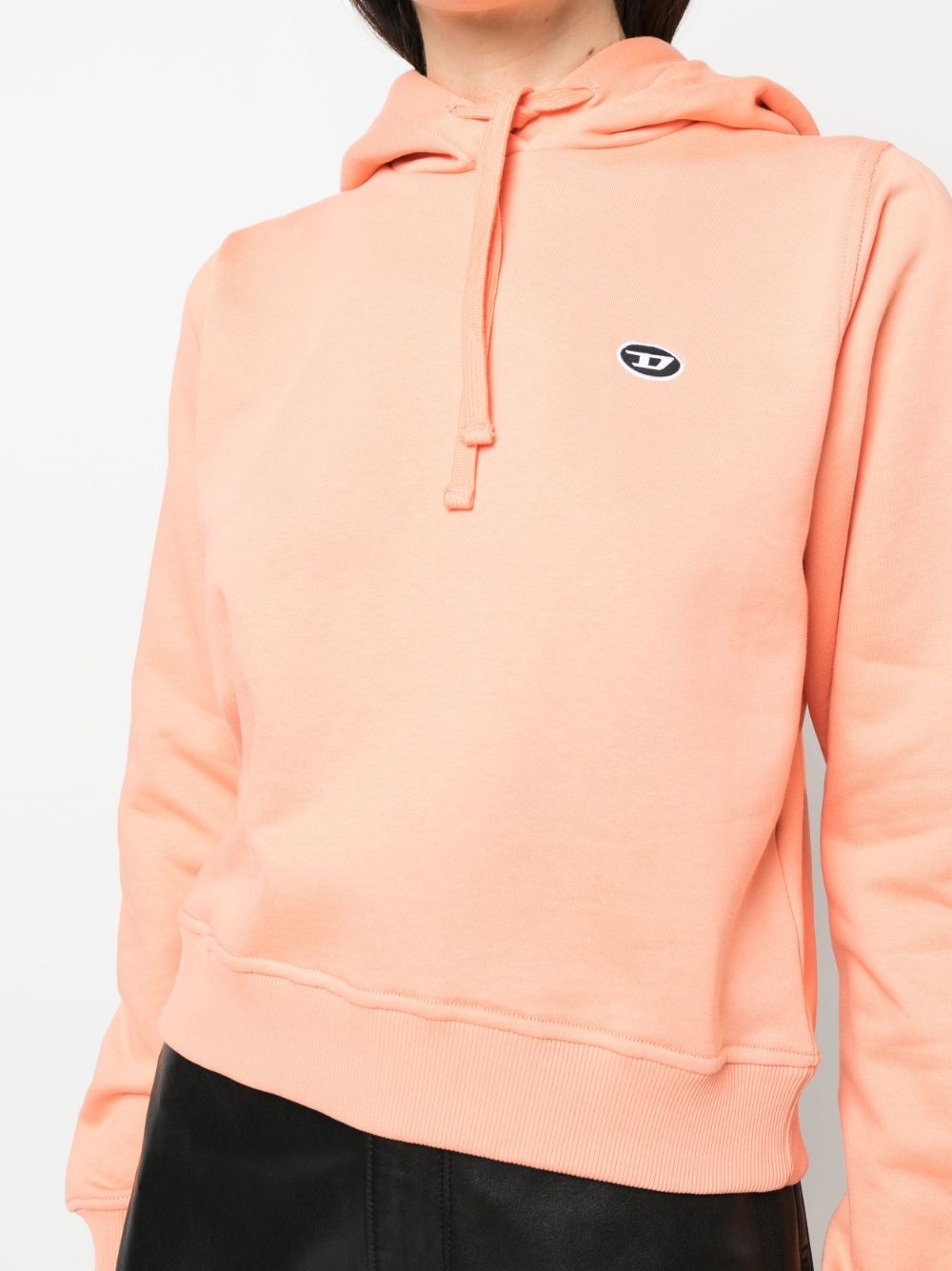 logo-patch drawstring hoodie - 5