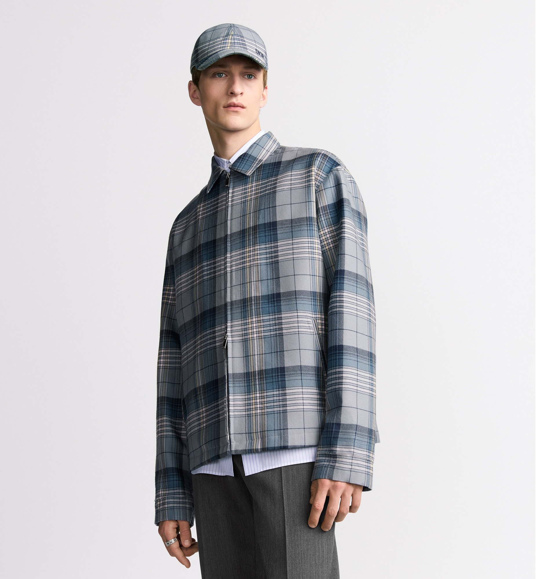 シャツ Dior Checkered Zipped Shirt Dior Checkered Zipped Shirt | REVERSIBLE