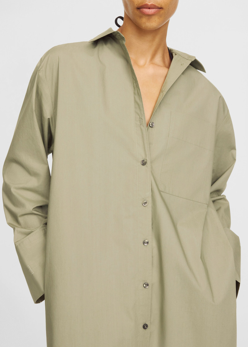 By Malene Birger Perroti Cotton Maxi Dress - Deep Lichen Green 4