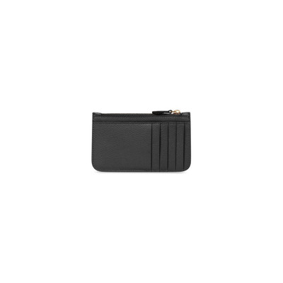 BALENCIAGA Women's Cash Large Long Coin And Card Holder in Black outlook