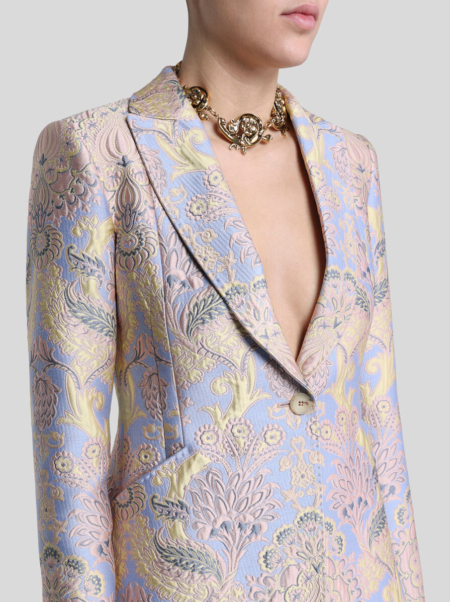FLORAL JACQUARD JACKET - 2