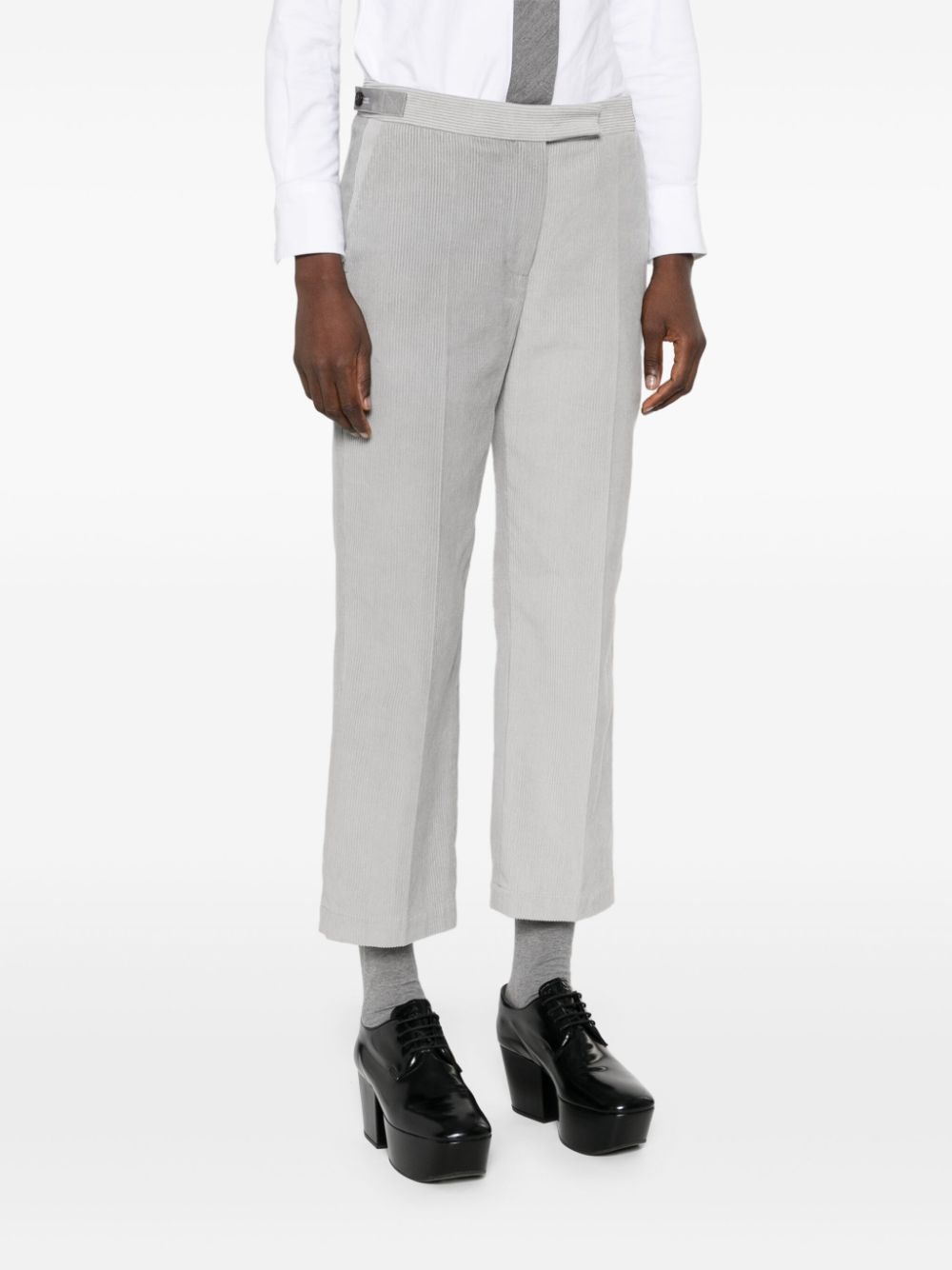 corduroy cotton cropped trousers - 3