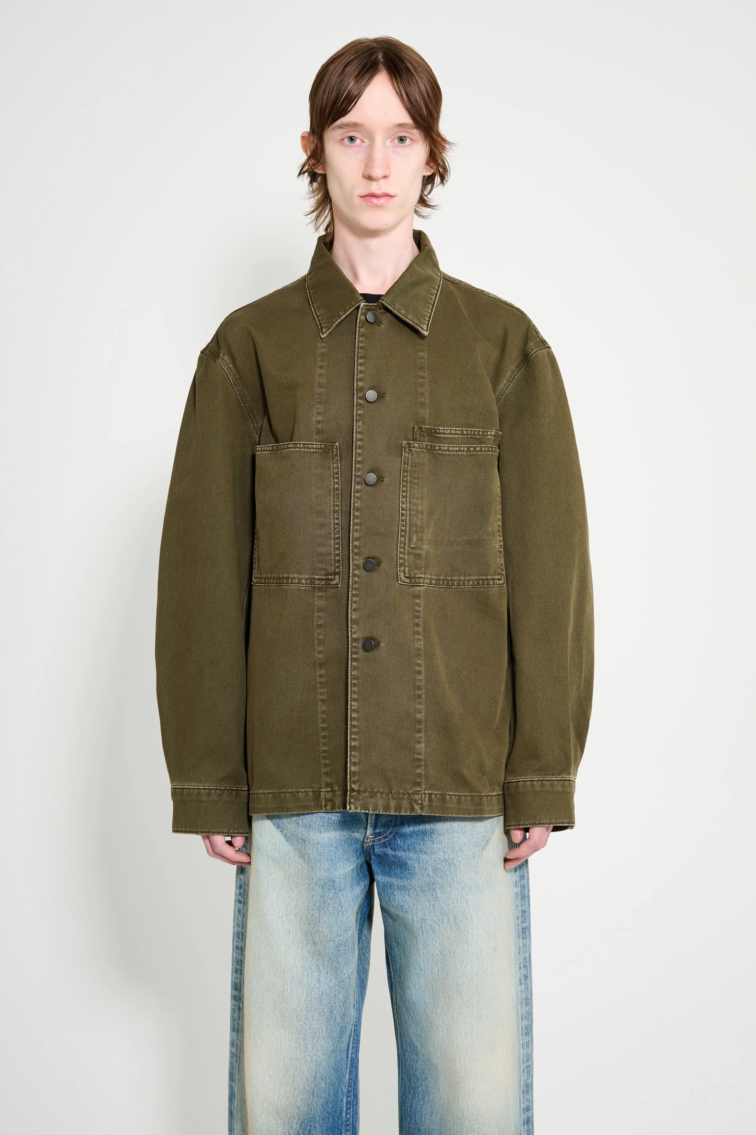 LEMAIRE WORKWEAR OVERSHIRT MOSS GREEN - 1