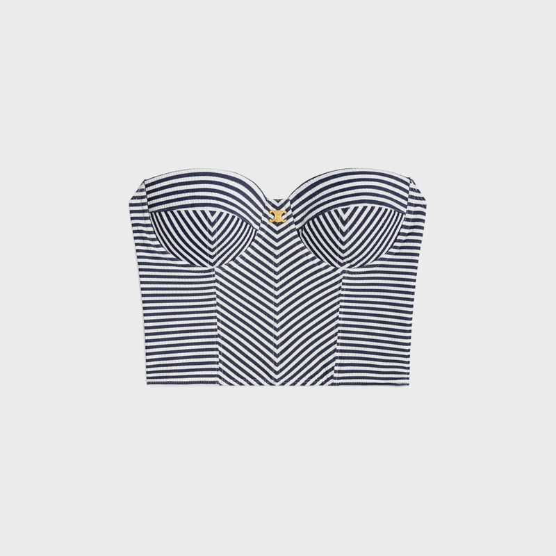 triomphe bustier in striped jersey 1