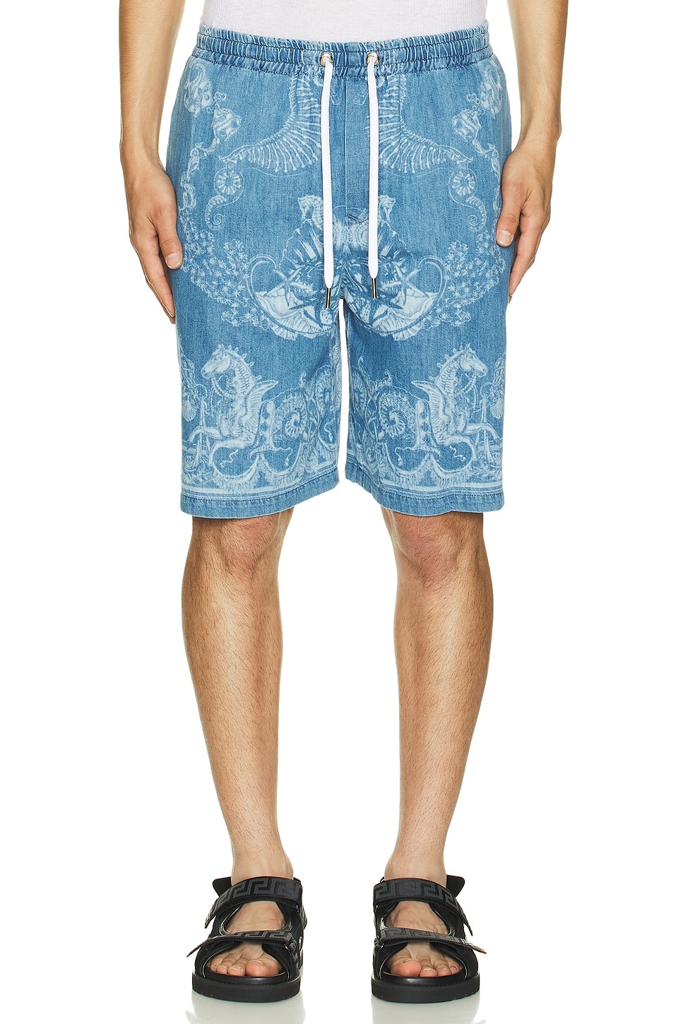Laser Denim Holiday Print Short - 3