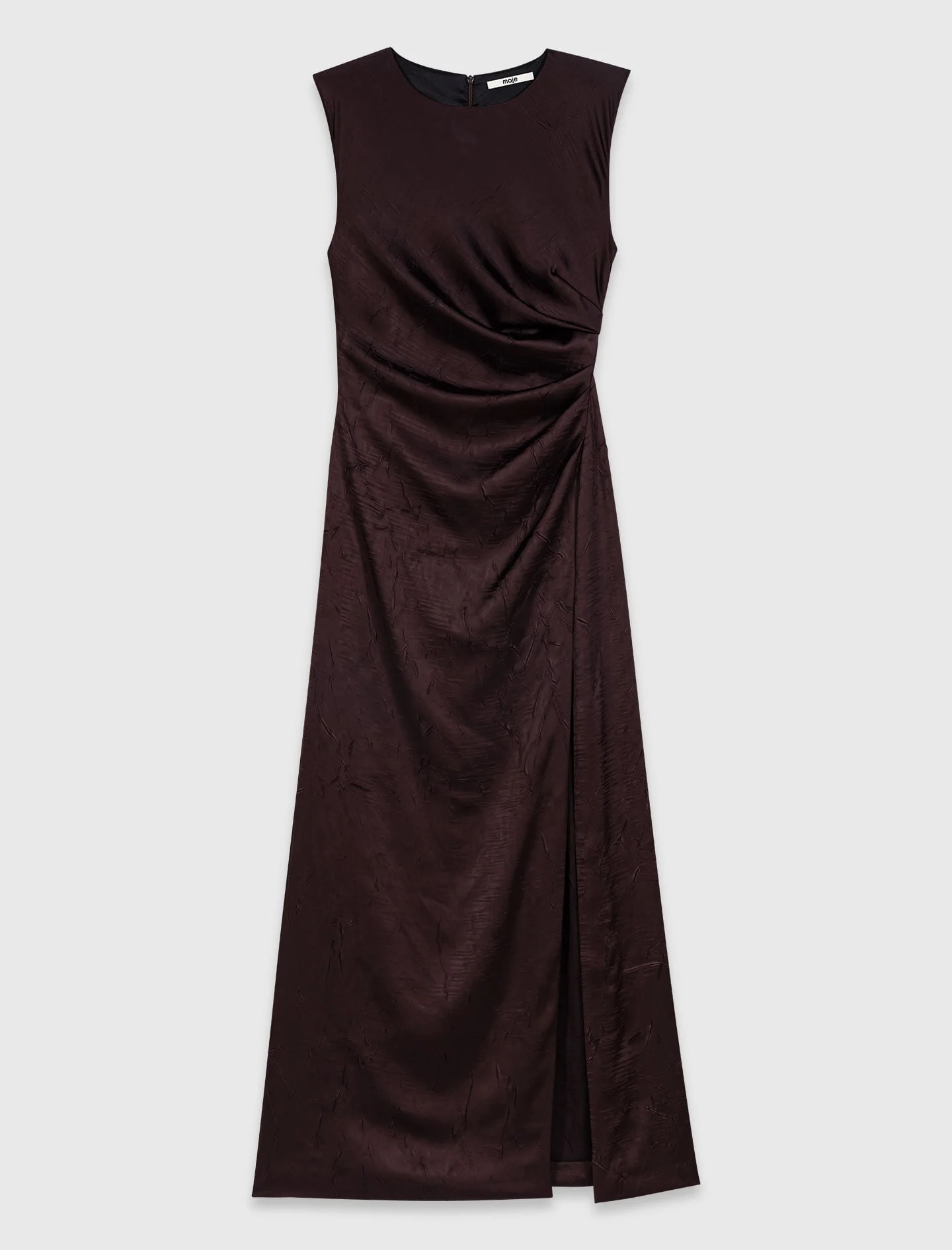 Satin-effect draped maxi dress - 1