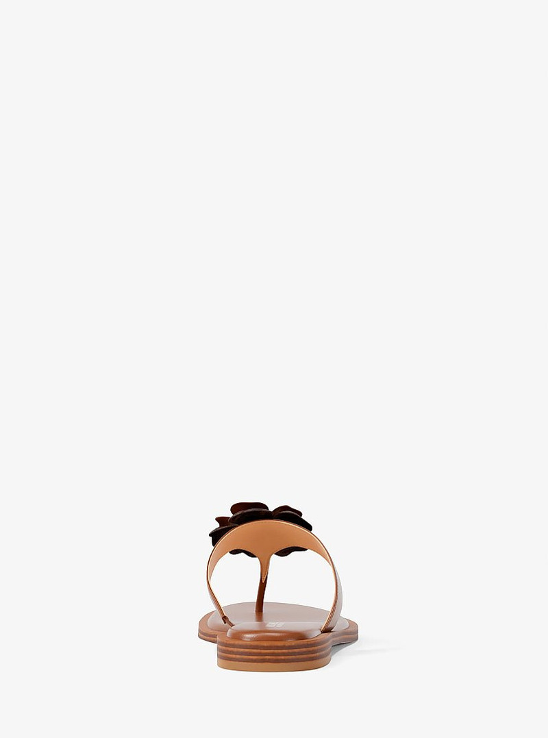 Callie Embellished Signature Logo Trim Thong Sandal 4