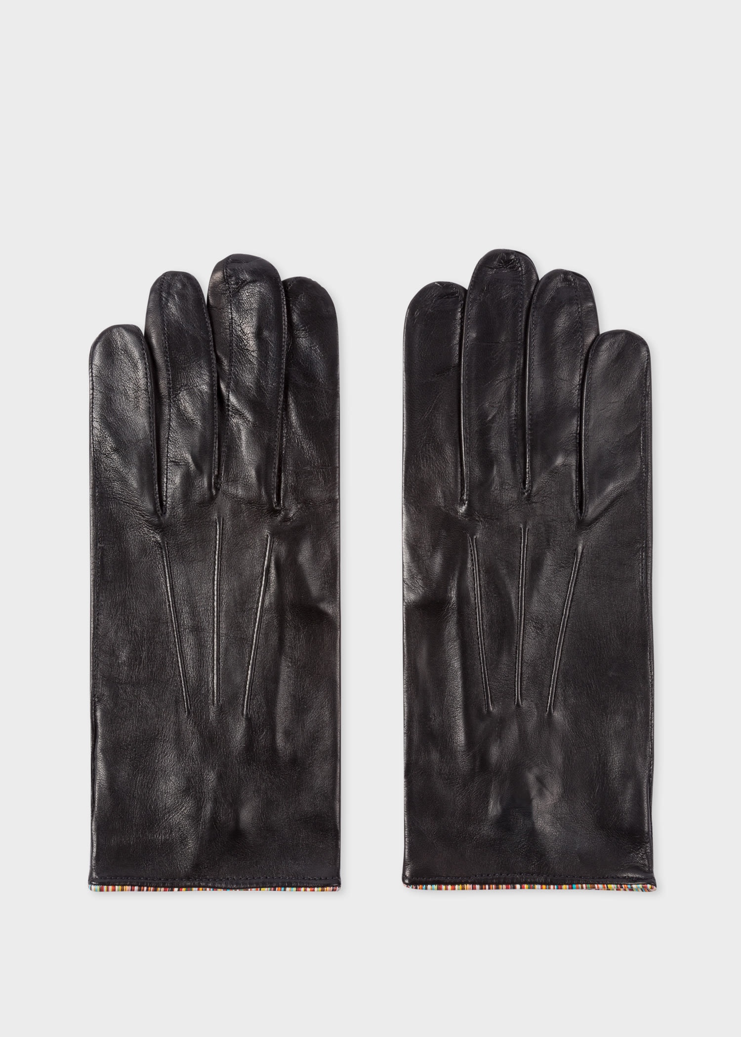'Signature Stripe' Trim Leather Gloves & Wool Scarf Gift Set - 3