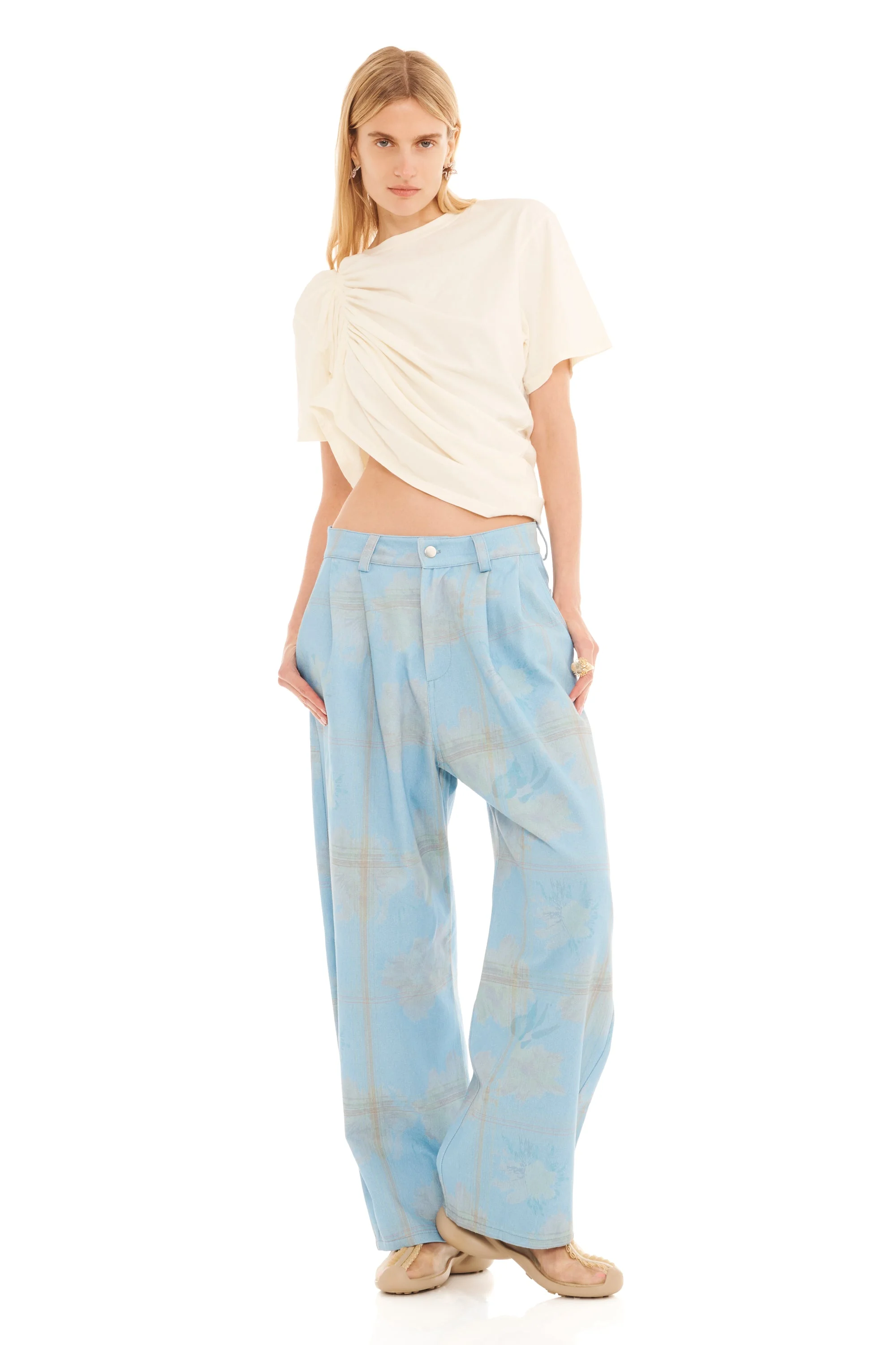DENIM PICNIC CATCHFLY PANT - 1