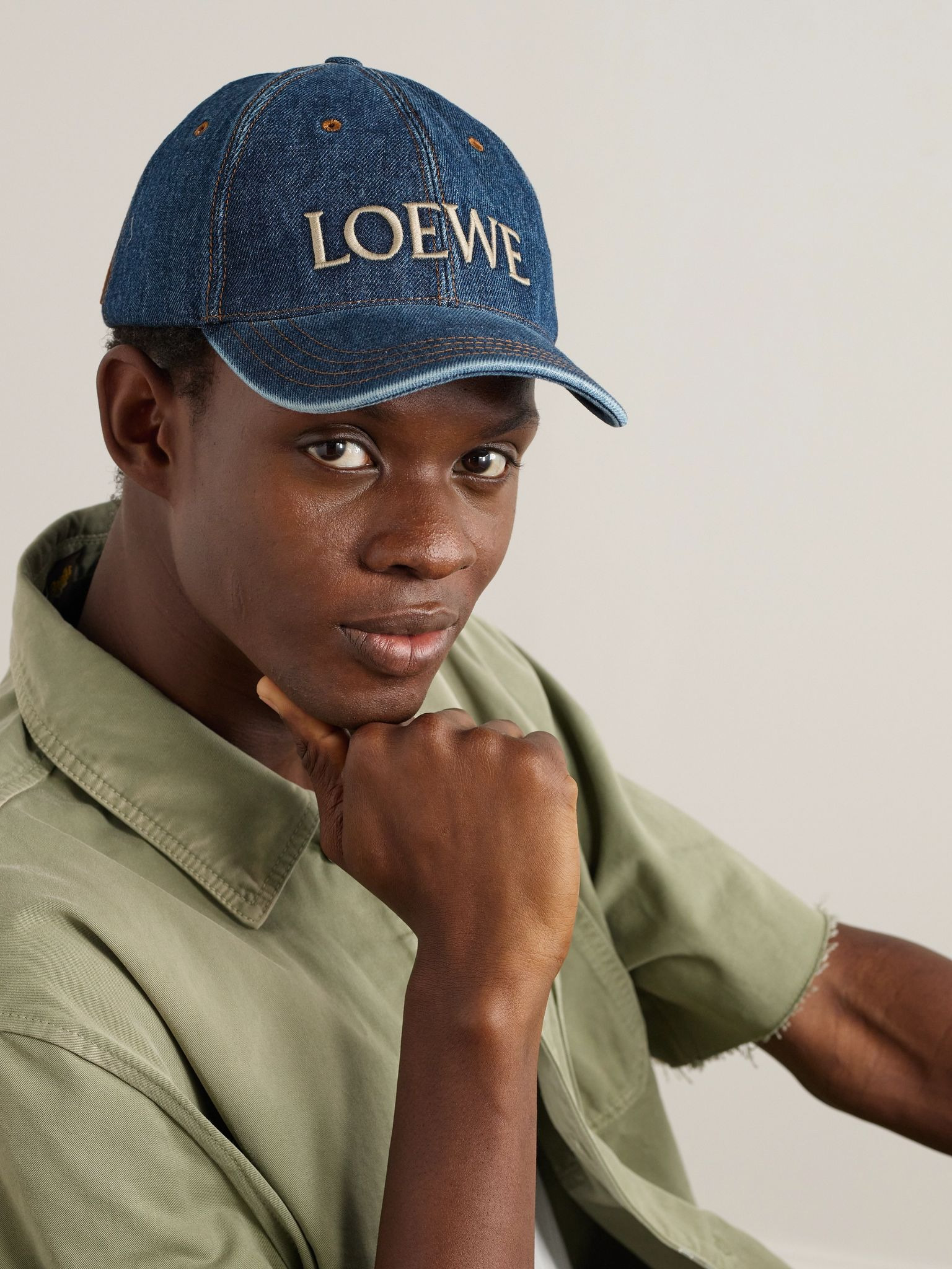 + Paula's Ibiza Appliquéd Logo-Embroidered Denim Baseball Cap Blue - 2