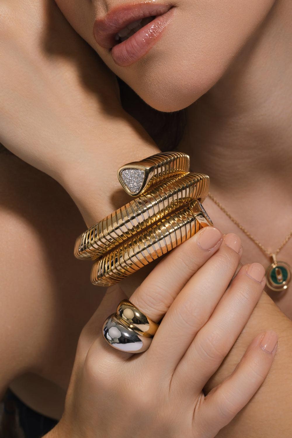 Triple Wrap Trisola Bangle Bracelet - 4