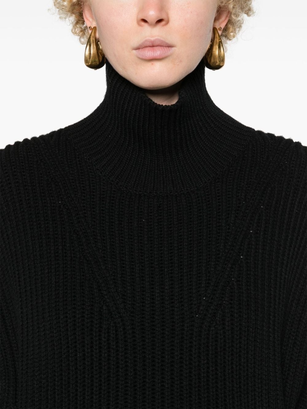 chunky-ribbed wool jumper - 5