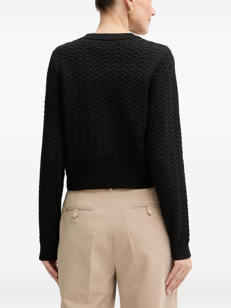 chevron buttoned sweater 3