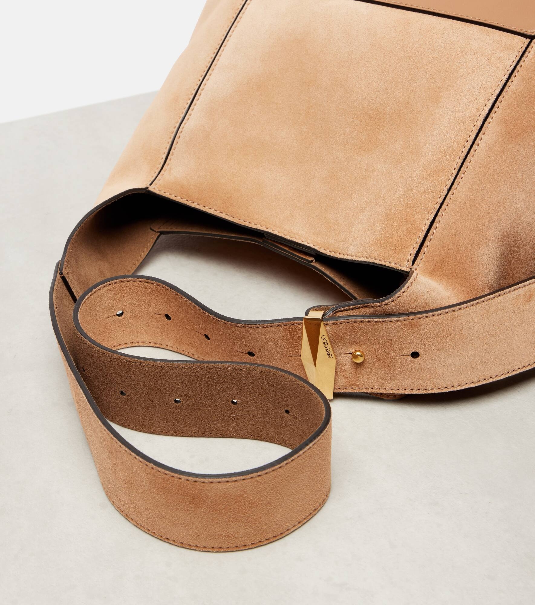 Diamond Medium suede shoulder bag - 6