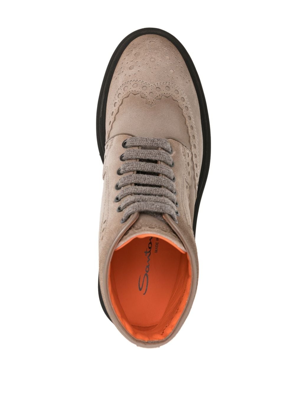 suede brogue boots - 4