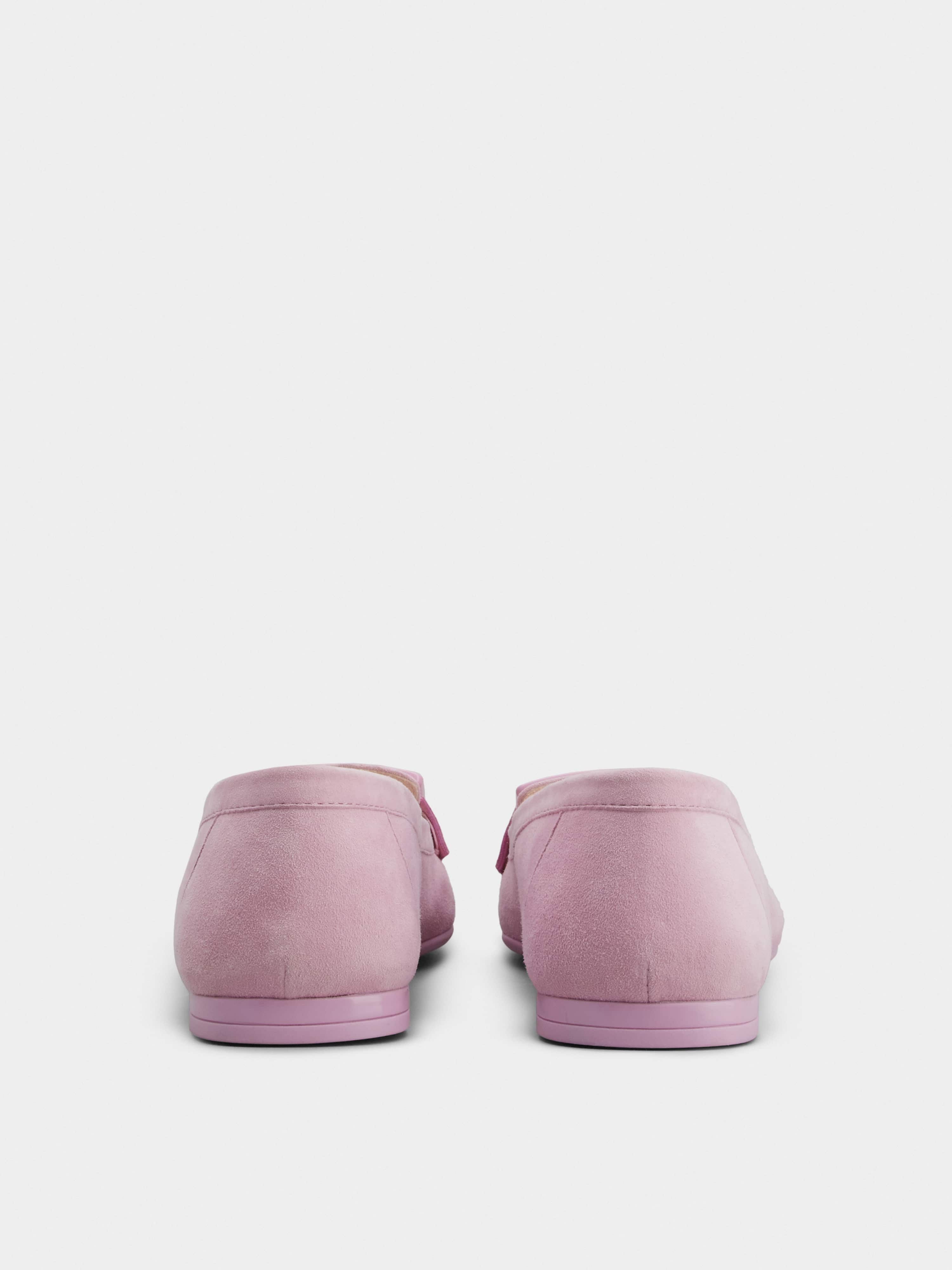 Lacquered Buckle Loafers  in Suede - 5