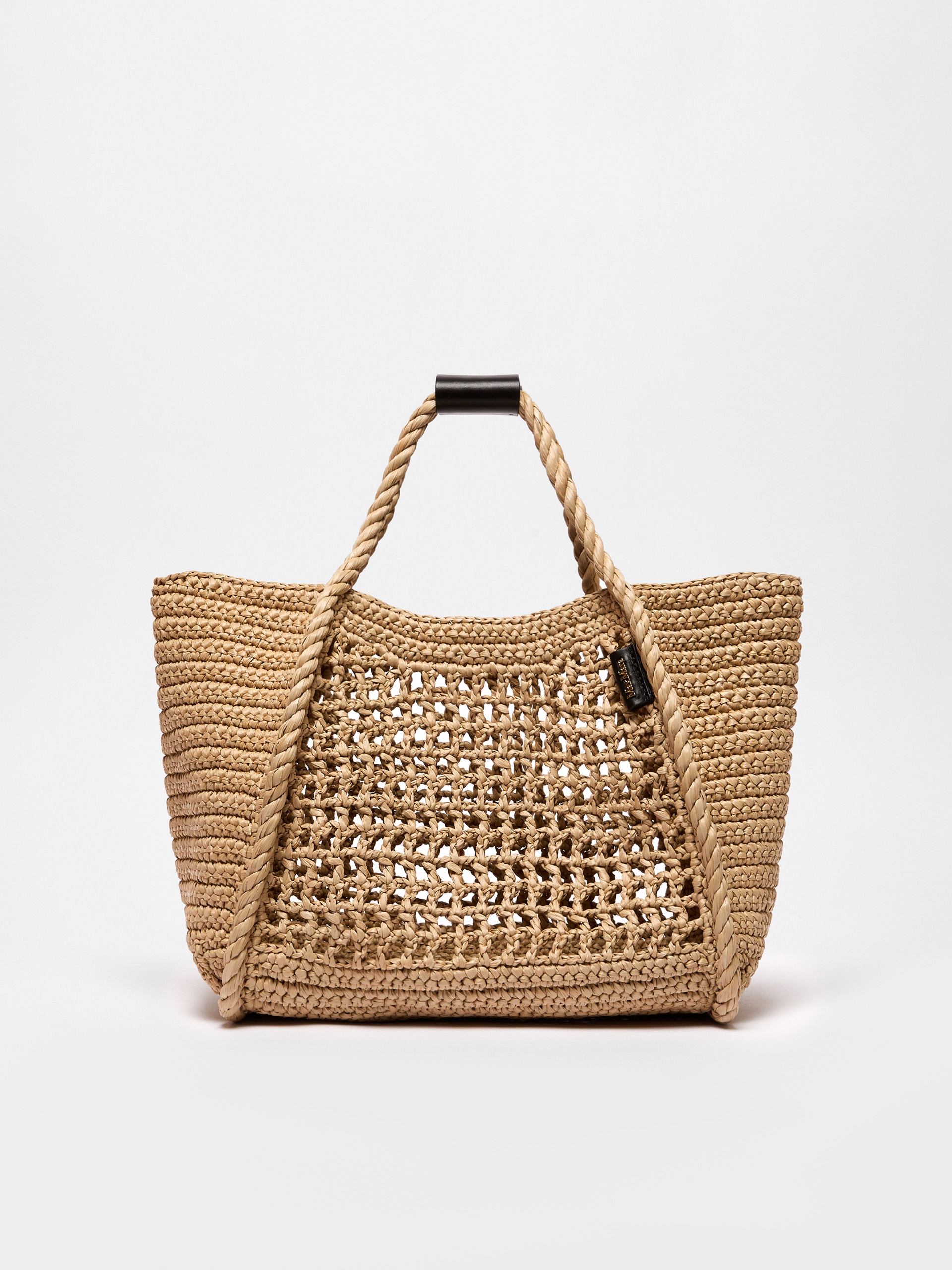 BASKETMARINES Raffia-effect small Marine bag - 1