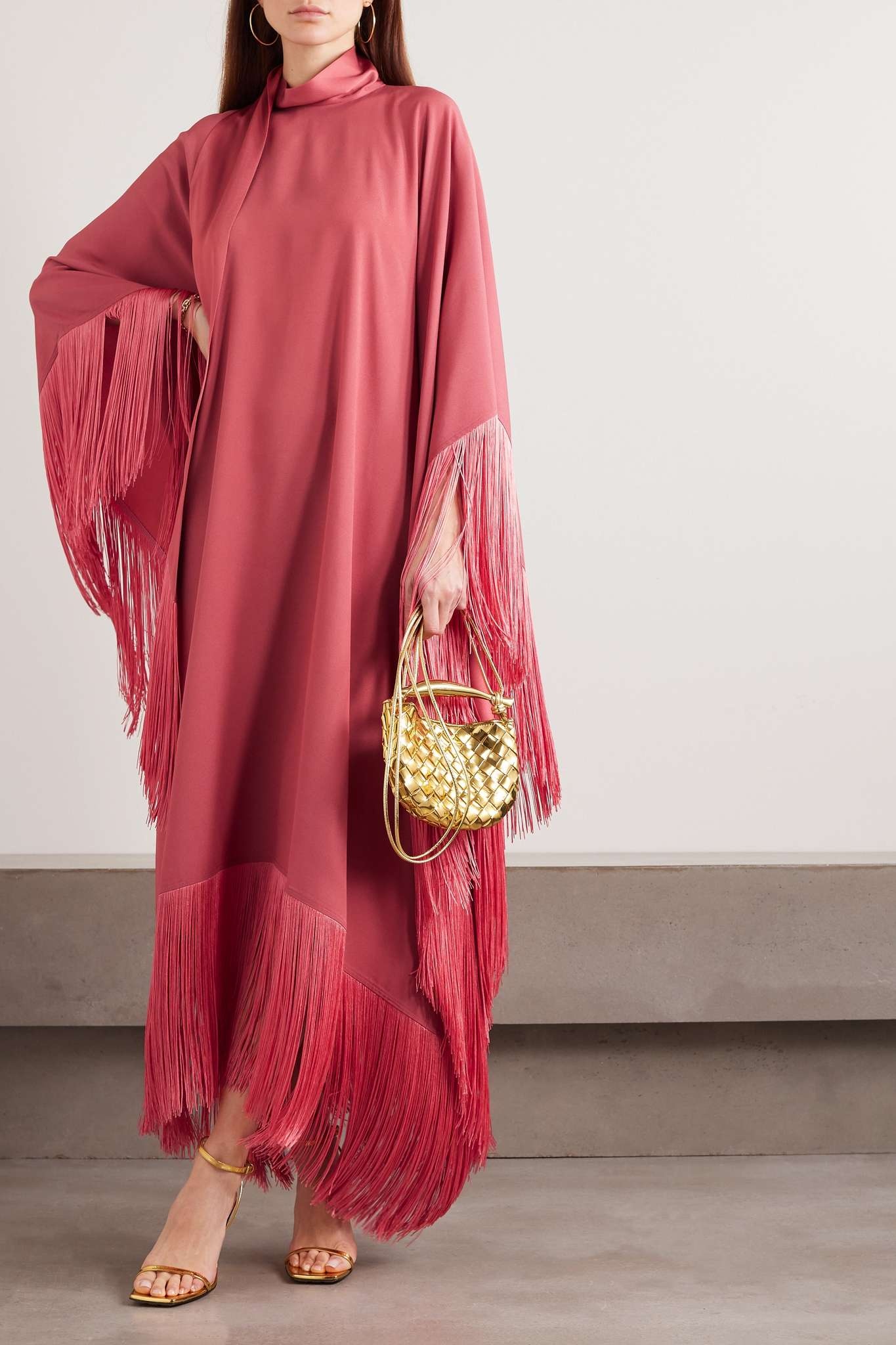 Mrs Ross fringed crepe kaftan - 2