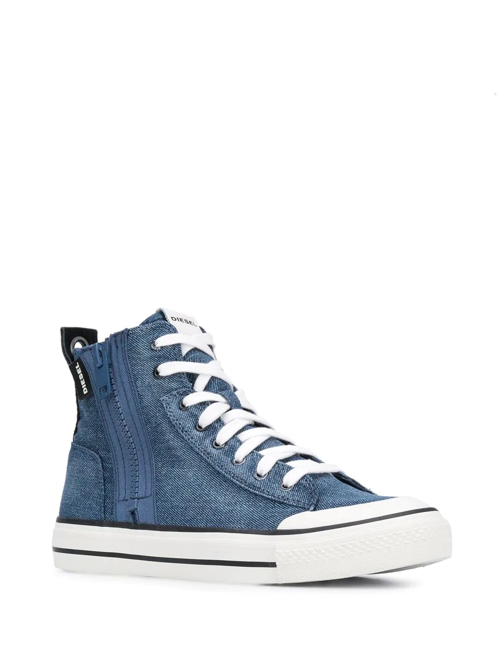 denim high-top sneakers  - 2