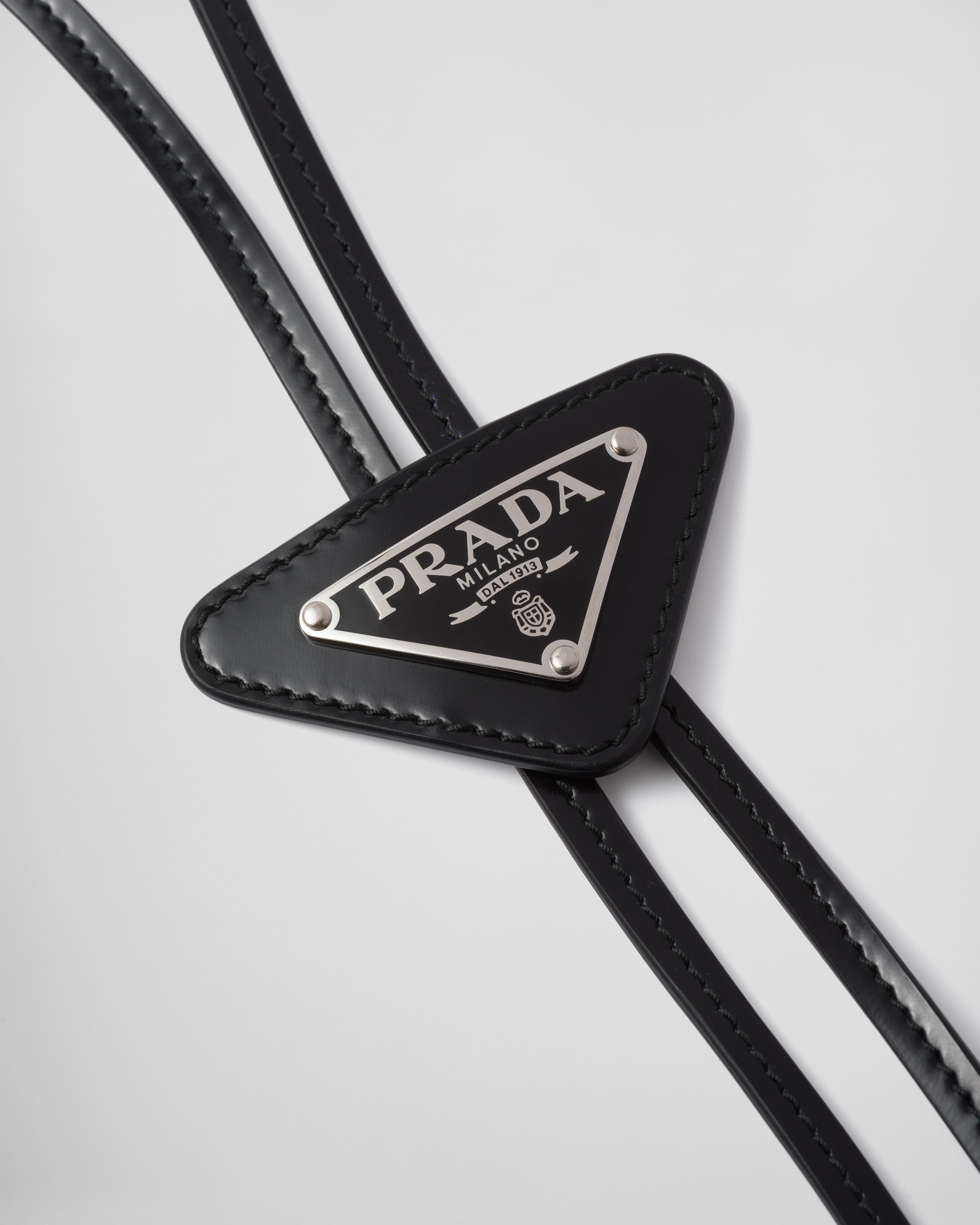 Brushed leather bolo tie - 3