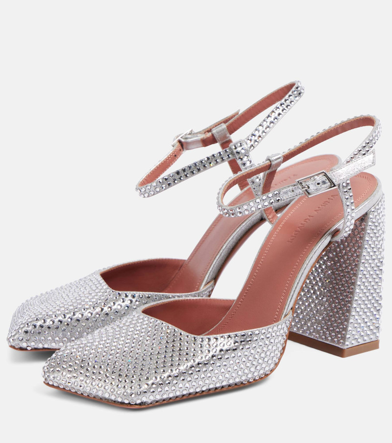 Charlotte crystal-embellished satin pumps 4