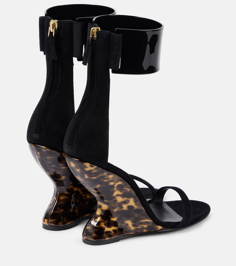MAGDA BUTRYM Leather wedge sandals outlook