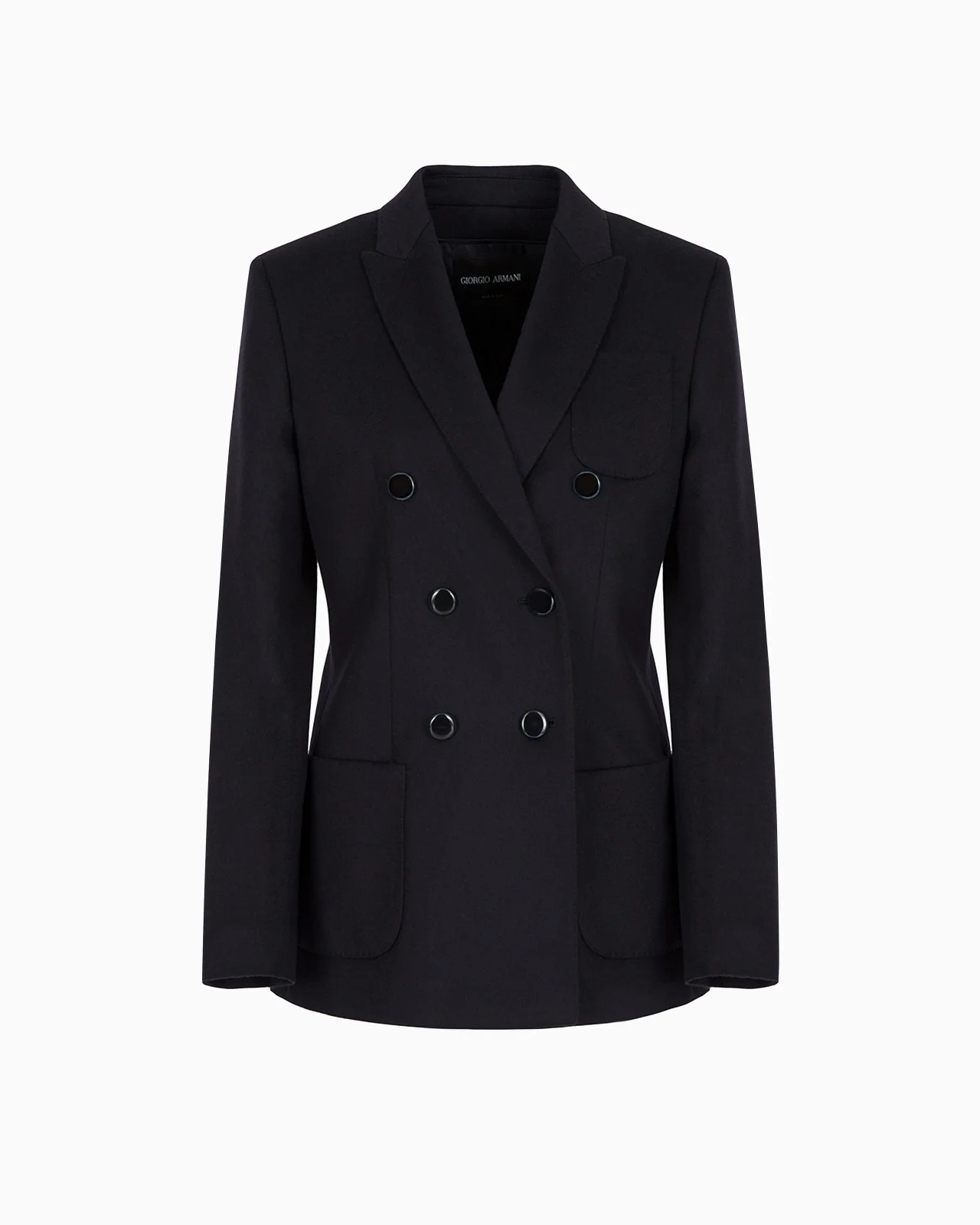 DOUBLE-BREASTED JACKET IN VIRGIN WOOL AND CASHMERE - 1