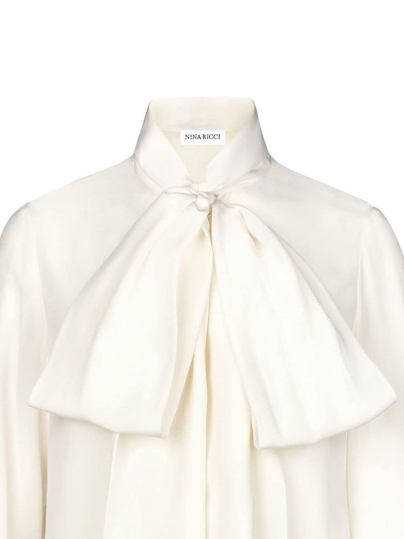 pussy-bow collar silk shirt 4