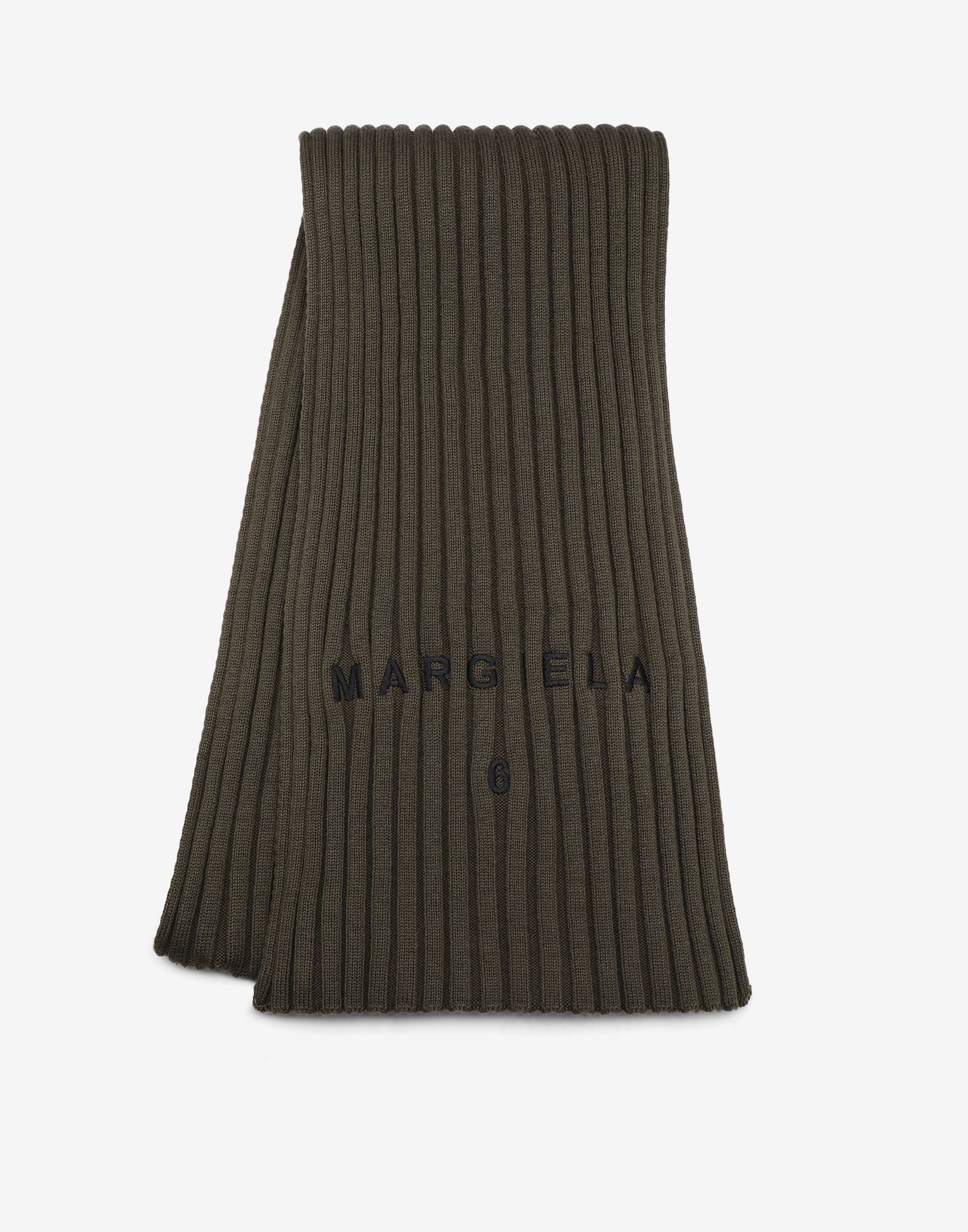 Logo ribbed scarf - 1