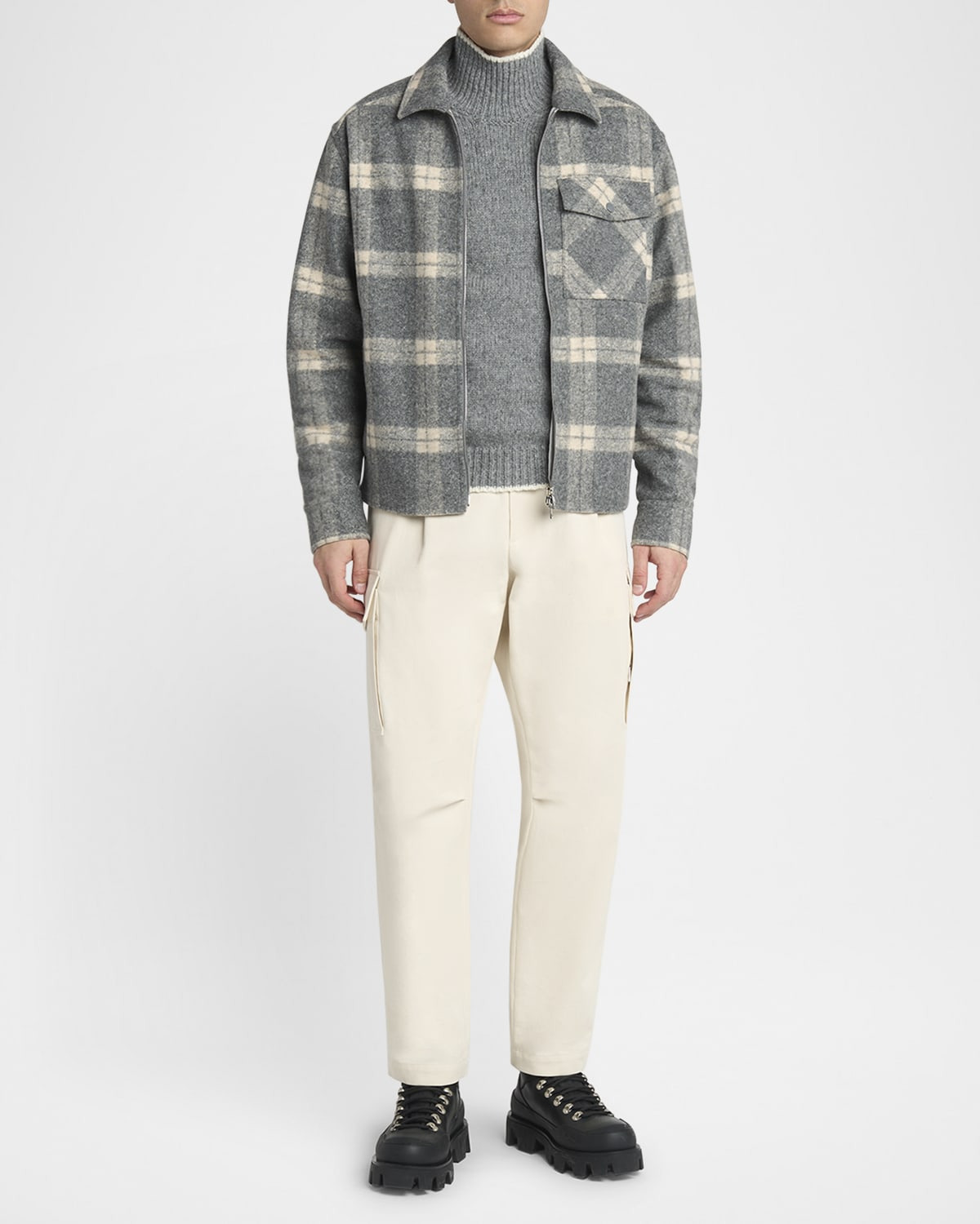 Men's Pleated Cargo Trousers - 2
