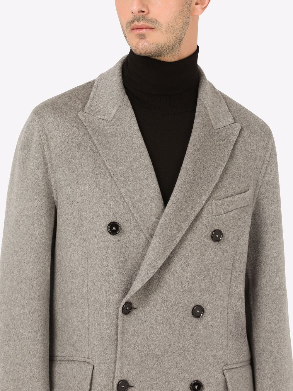 cashmere double-breasted coat - 5