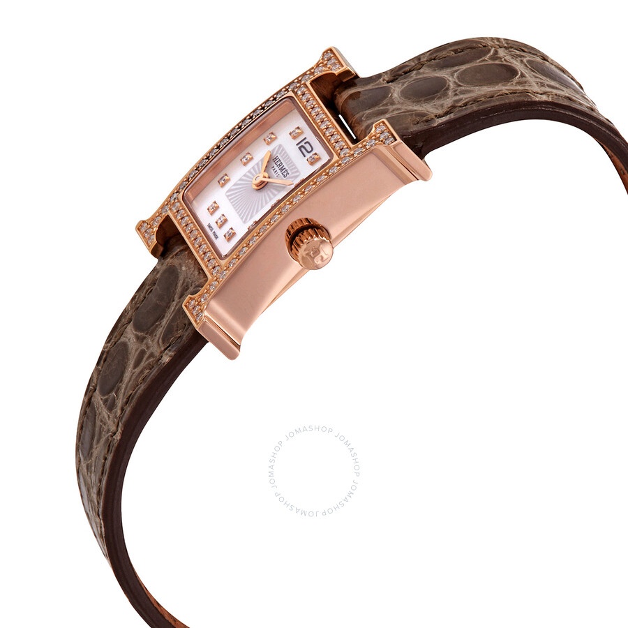 Hermes Quartz Diamond Silver Dial Ladies Watch 041670WW00 - 2