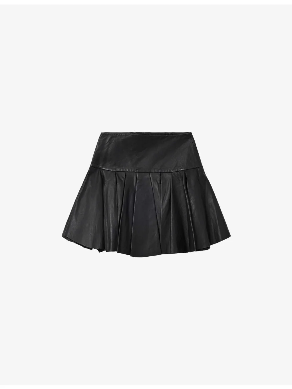 Irina Zip-Up Leather Mini Skirt - 1