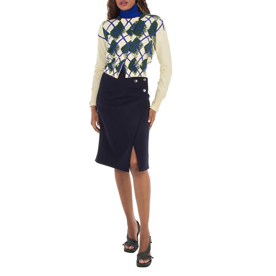 Burberry Argyle-Intarsia Cropped Cotton Jumper - 5