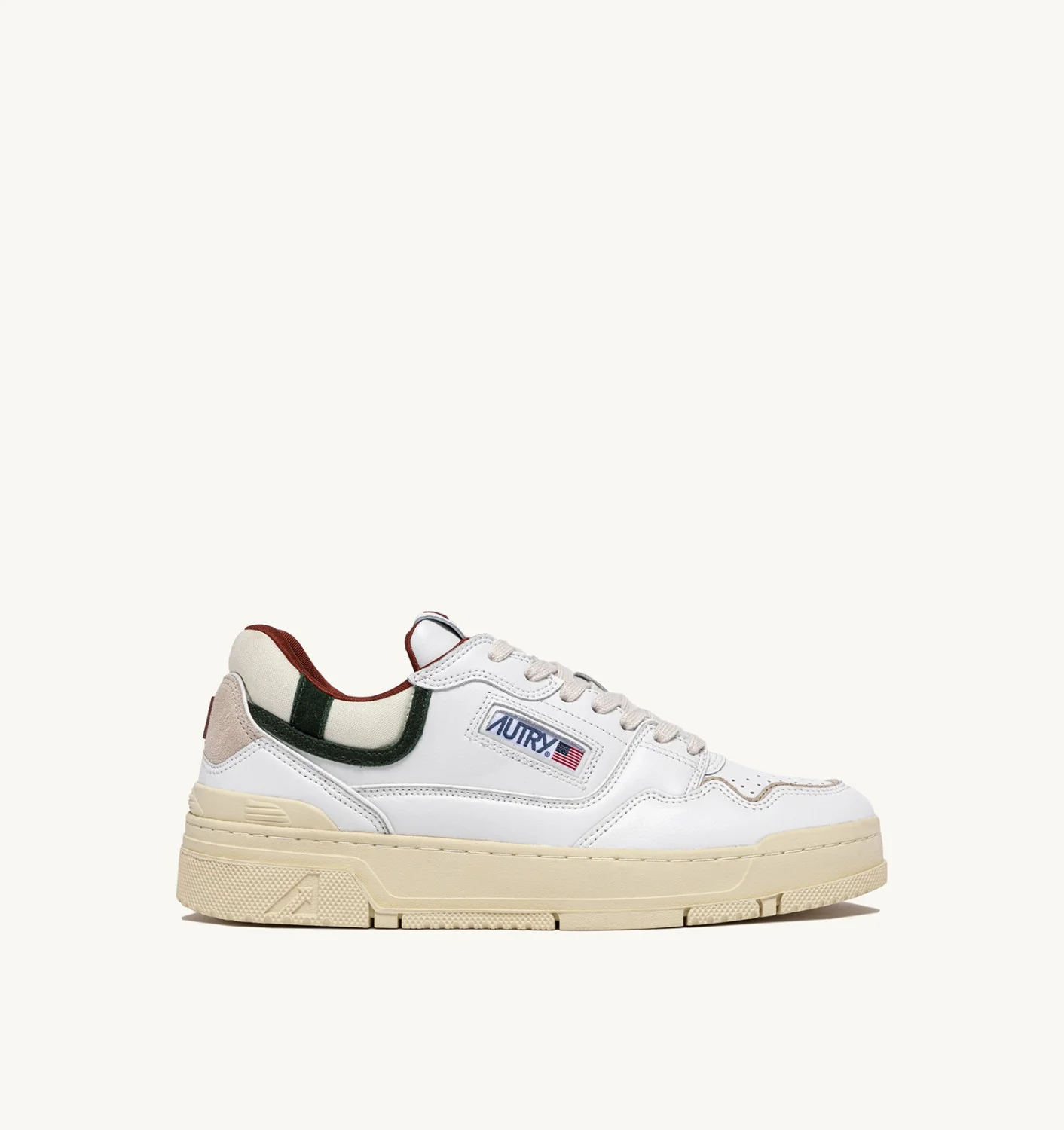 CLC LOW SNEAKERS IN WHITE SEQUOIA AND MOUNTAIN LEATHER - 1