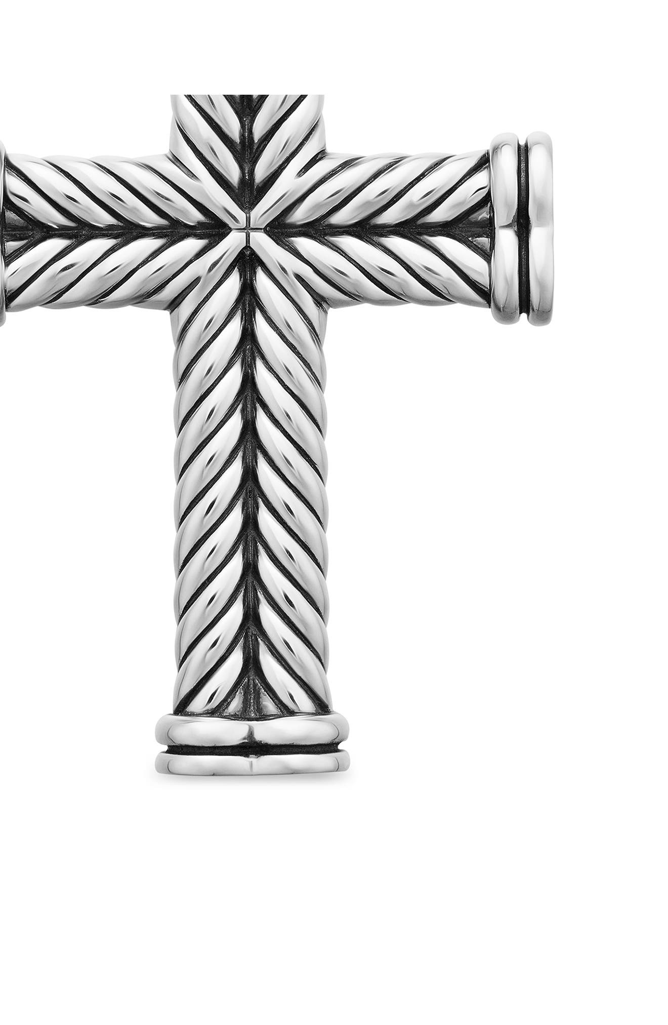 David Yurman Men's Chevron Cross Pendant, 33.5mm in Silver at Nordstrom - 5
