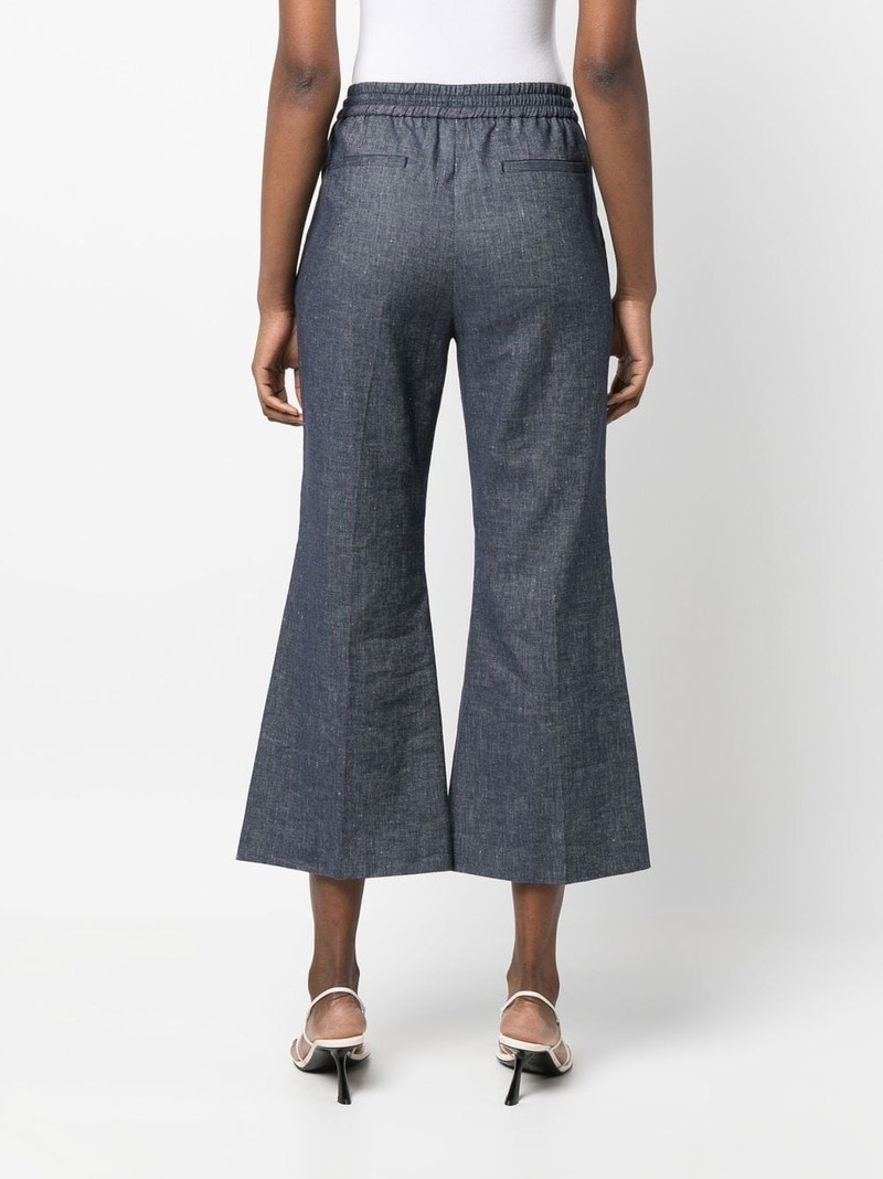 drawstring flared trousers 4