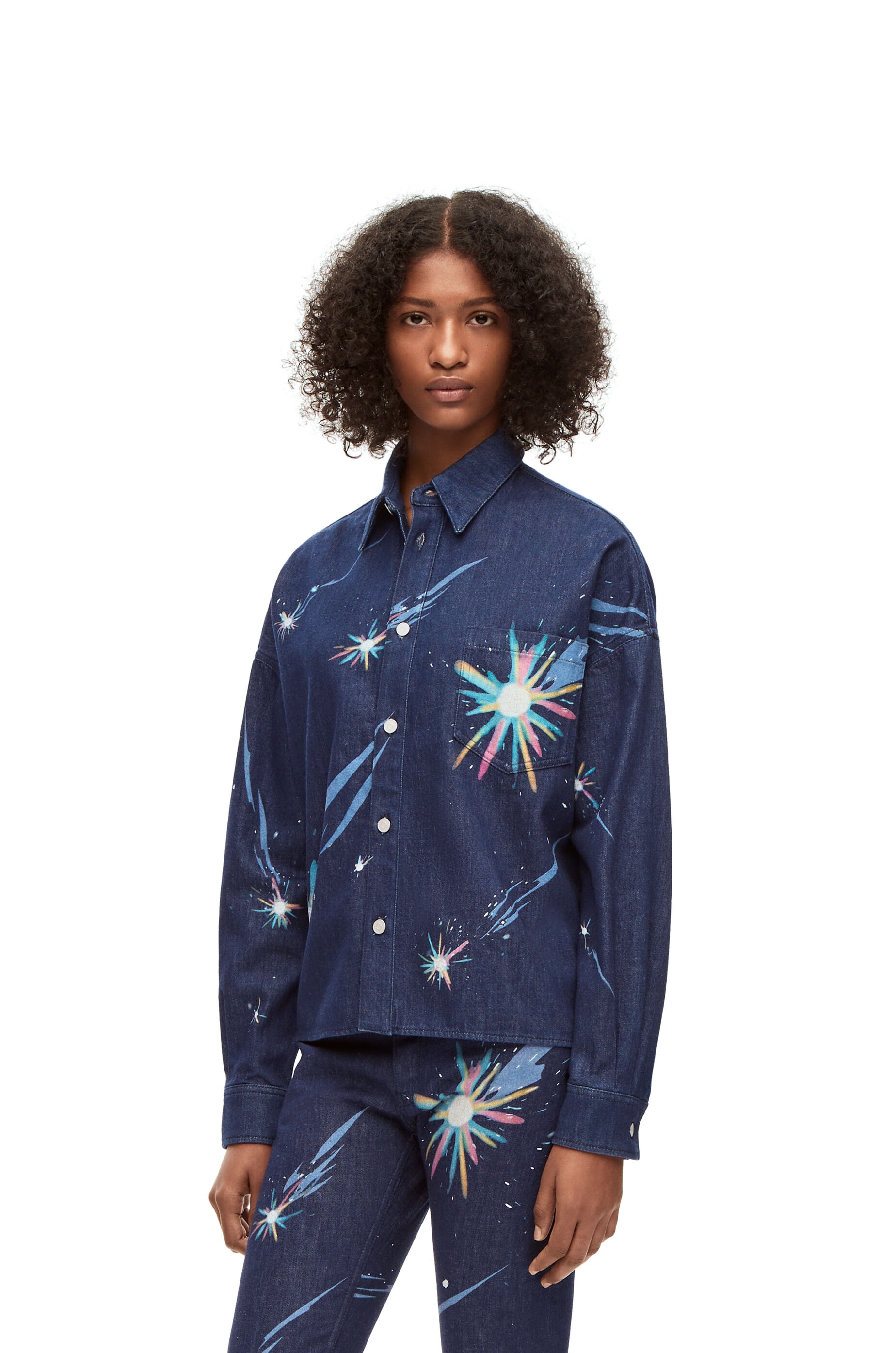 Magical Sky overshirt in denim - 3
