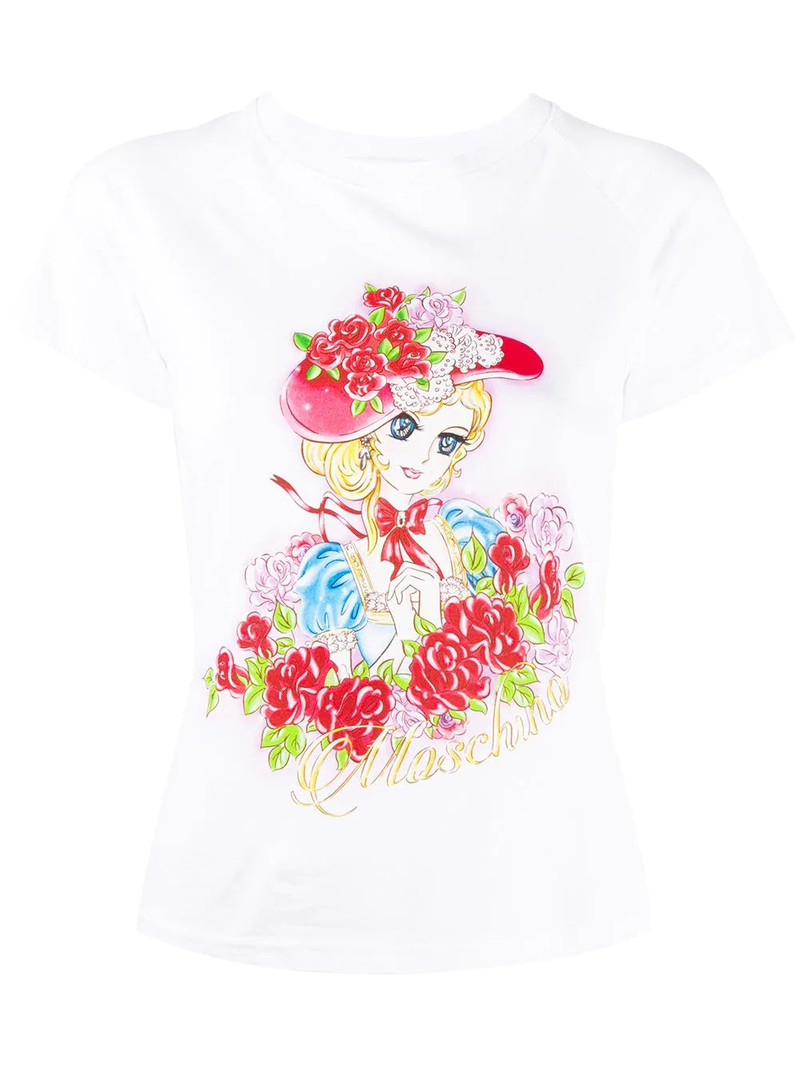 cartoon-print T-shirt 1