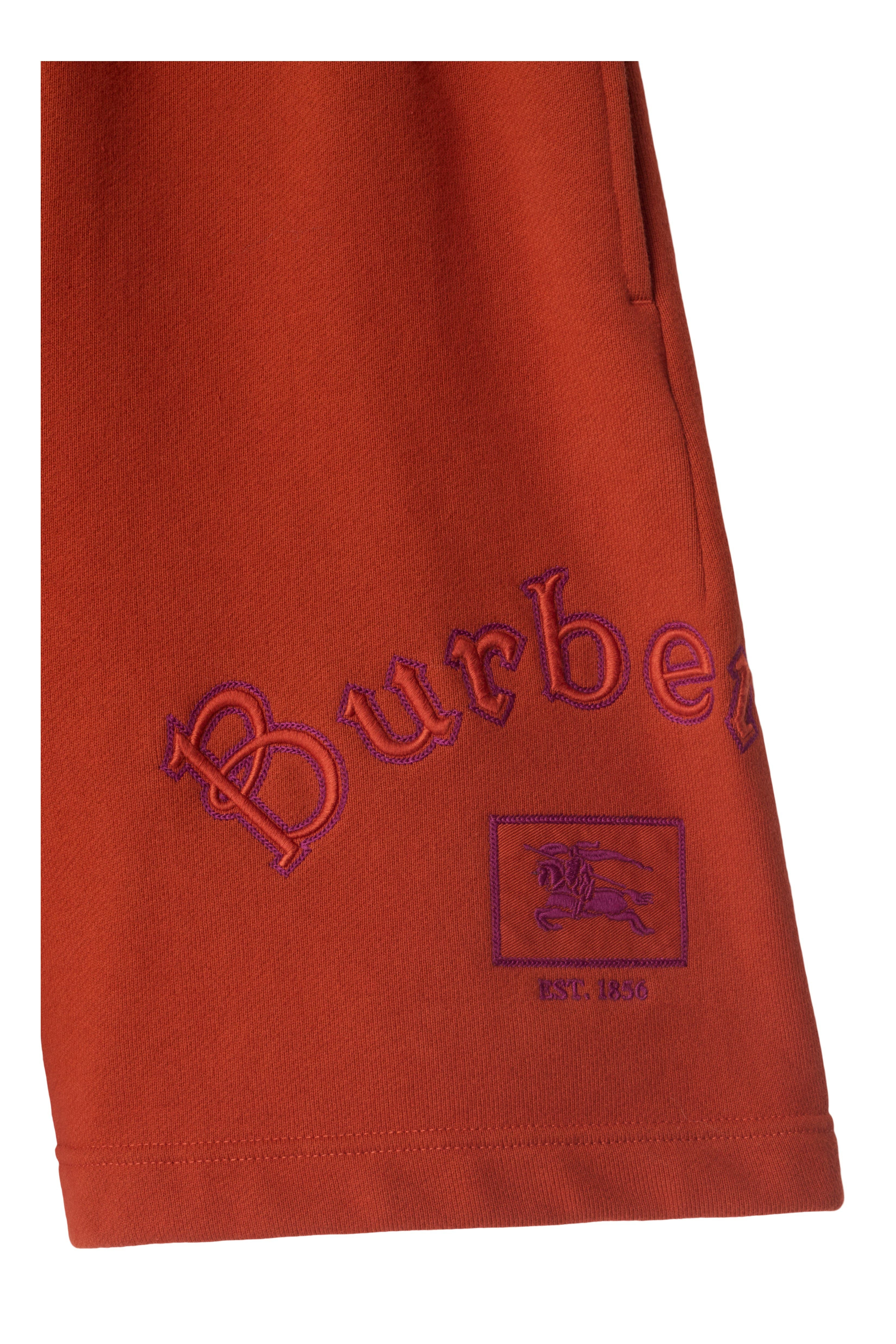 burberry Gothic Logo Cotton Shorts in Fire Orange at Nordstrom - 4
